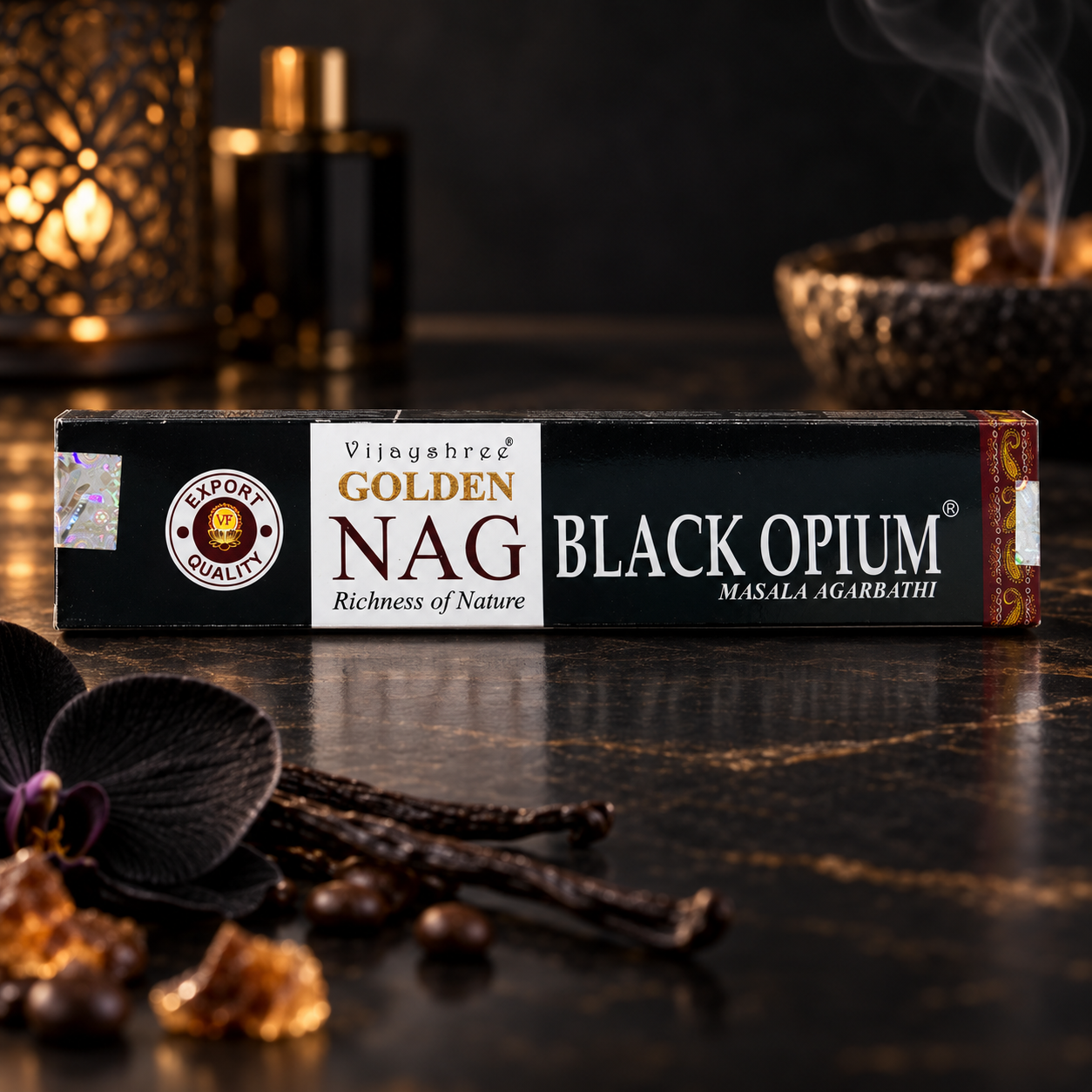 Incienso Golden Nag Artesanal · 12 Aromas