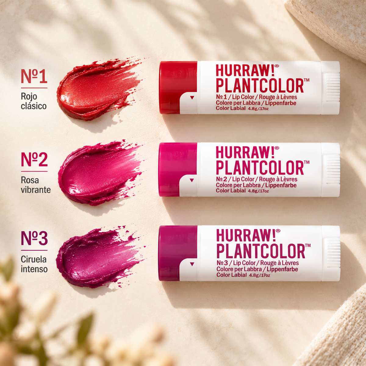 Bálsamo Labial Vegano con Color Hurraw