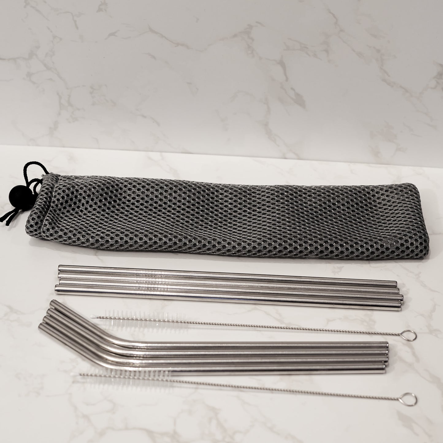 Conjunto de palhinhas de aço inoxidável