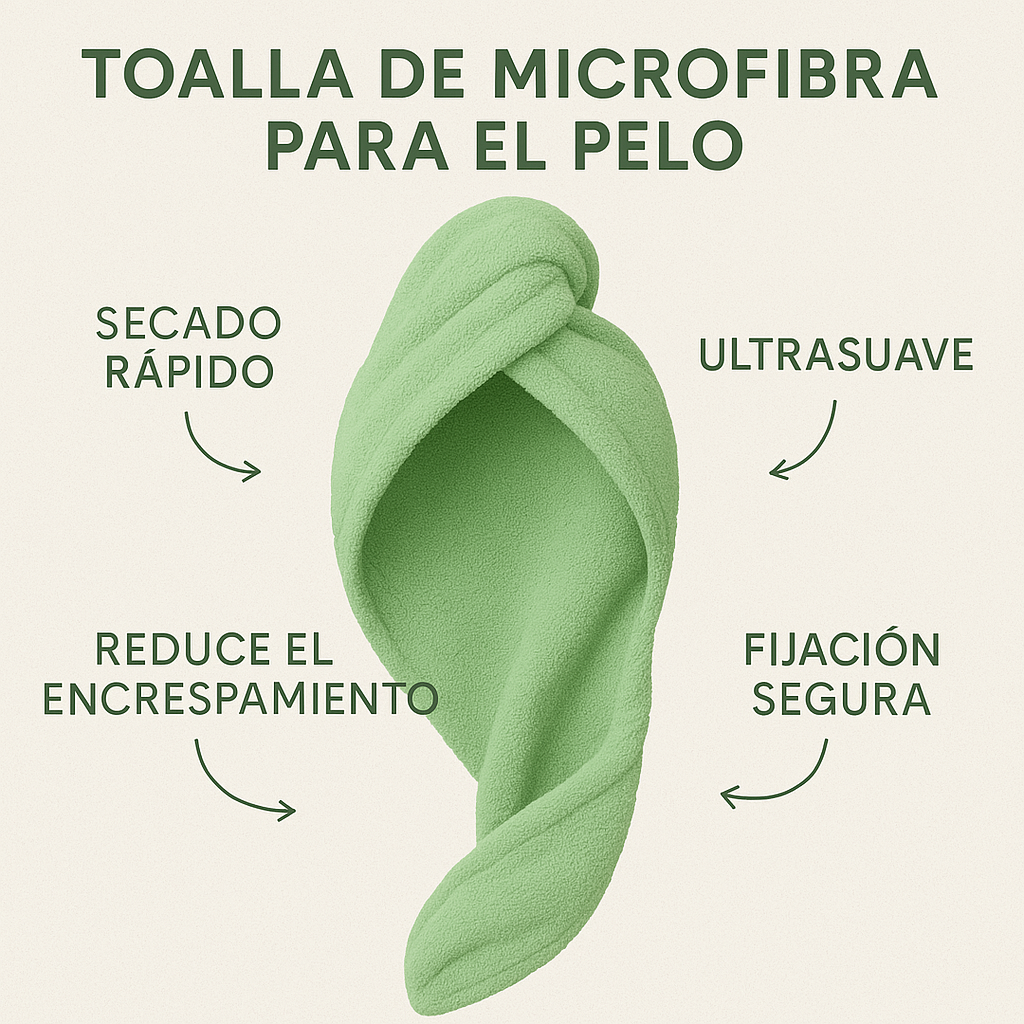 Toalla microfibra para el pelo