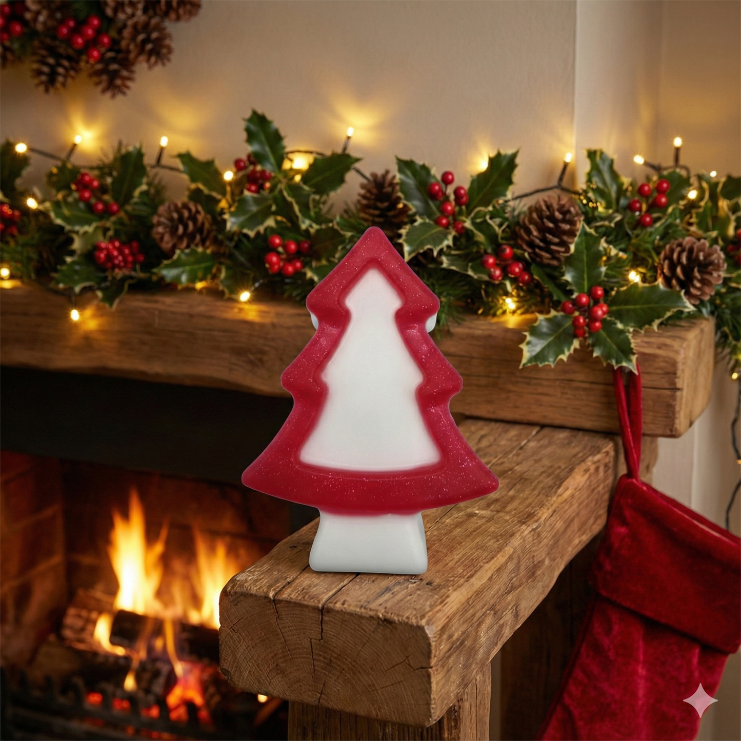 Jabon artesanal de glicerina navideño