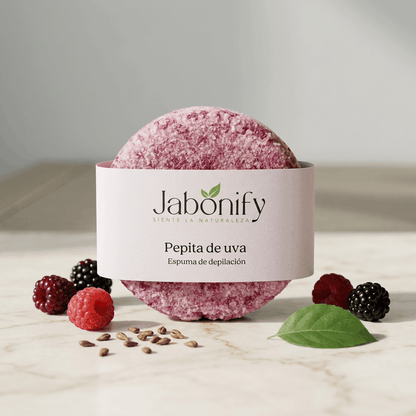 Espuma de depilación sólida de pepita de uva