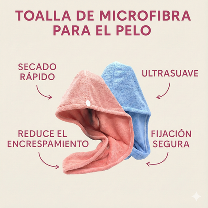 Toalha de cabelo em microfibra