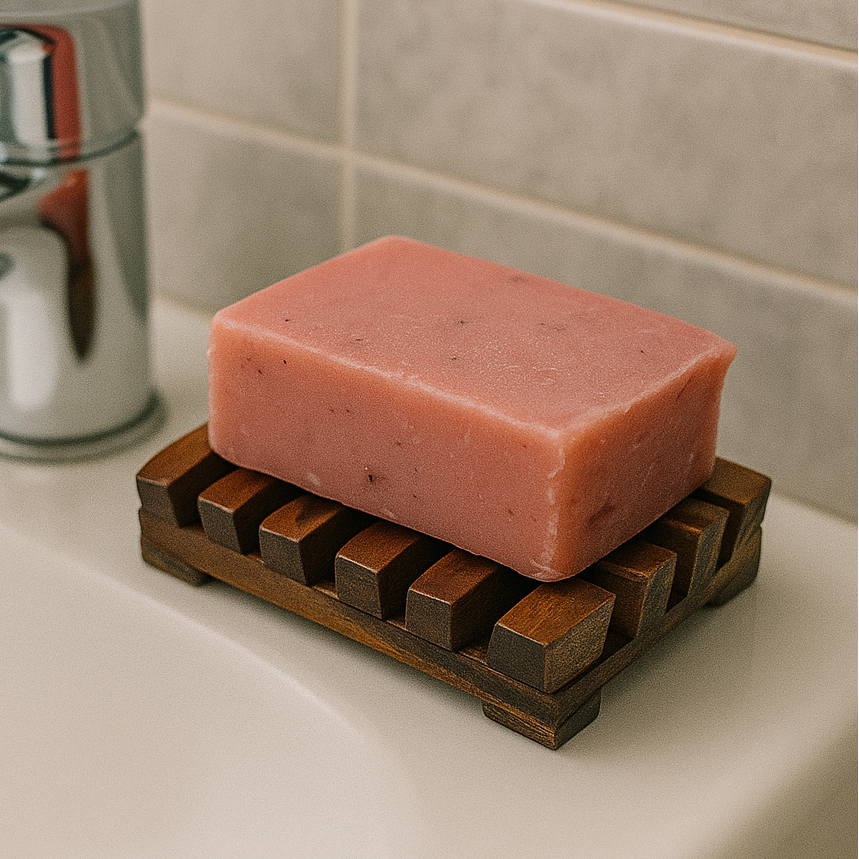 Jabonera de madera oscura (NOVEDAD)